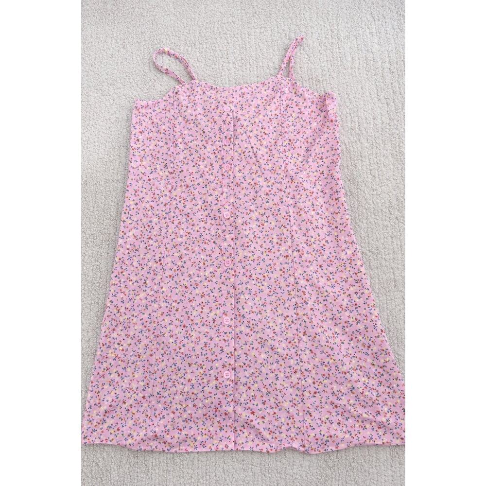 Girls Floral Dress Pink Large 10/12